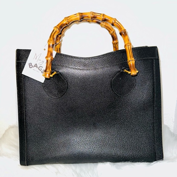 Gucci: Bamboo Princess Diana Leather Tote - Picture 2 of 16